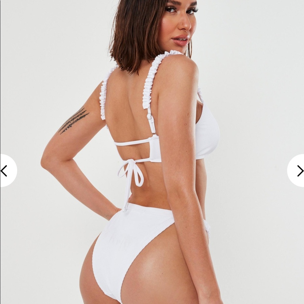 NEW Petite White Rib Bikini Set